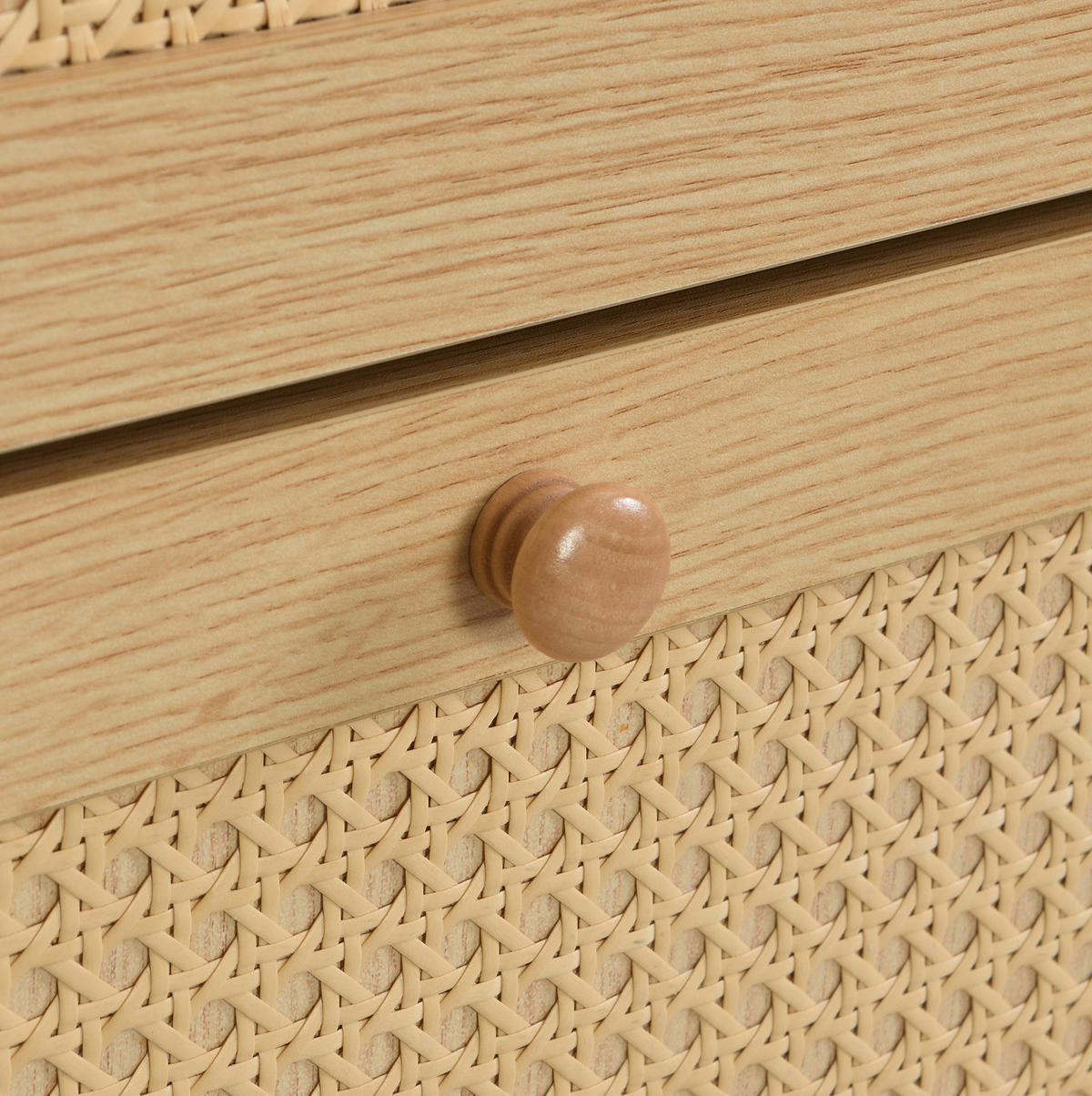 SCHUHSCHRANK aus MDF 90x125x17cm in Natur mit 3 Klapptüren & Schublade - Naturfarben, Holzwerkstoff (90/125/17cm) - Modfu