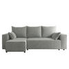ECKSOFA Tobi mit Bettkasten und Schlaffunktion, L-Form, Cordstoff, Universal - Grau, Holzwerkstoff (246/145cm) - 4ALL HOME
