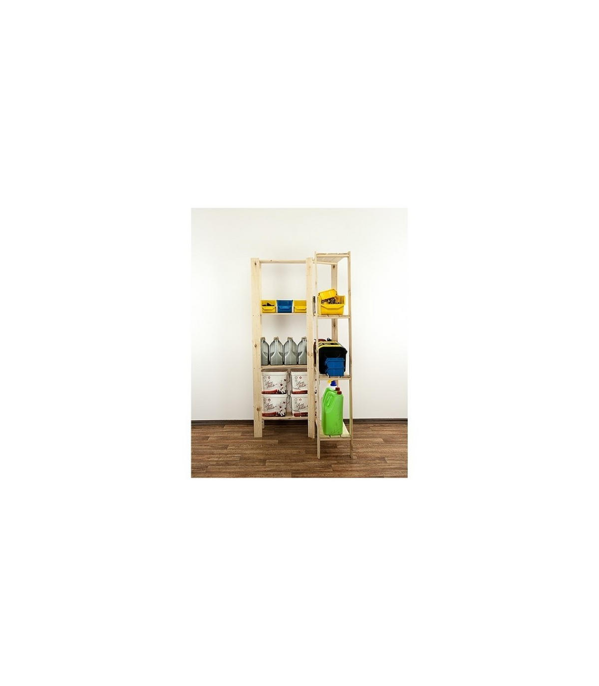 ECKREGAL WOODLAND 166,4x85x30cm Fachlast 120kg 4 Fachboden Kiefernholz Natur - Naturfarben, Holz (85/166.4/30cm) - PROREGAL