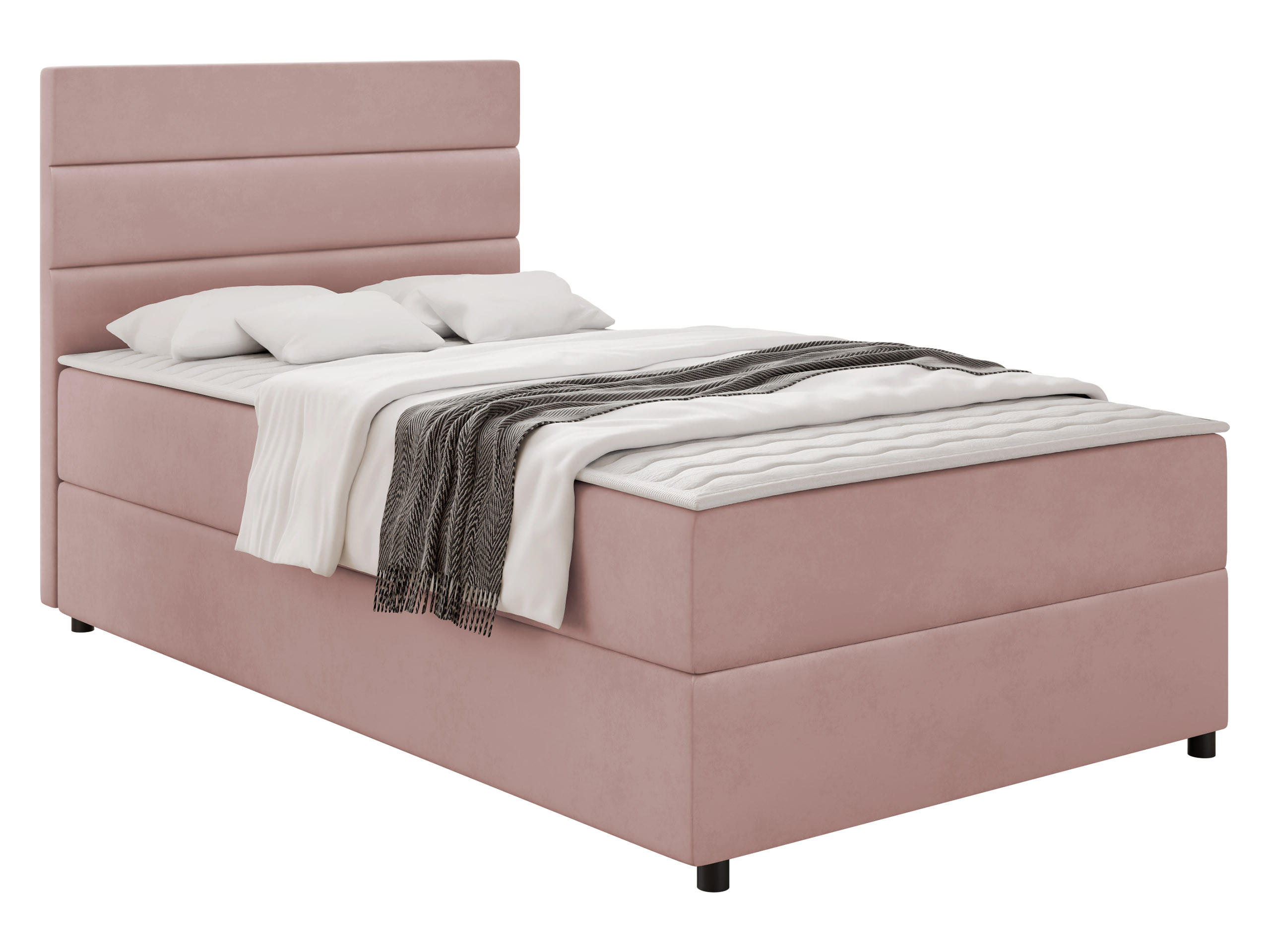 BOXBETT Elen - H3 - Schwarz/Rosa, Holz/Holzwerkstoff (90/200cm) - MIRJAN24