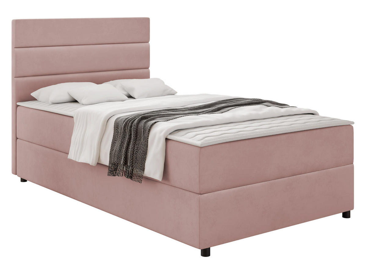 BOXBETT Elen - H3 - Schwarz/Rosa, Holz/Holzwerkstoff (90/200cm) - MIRJAN24