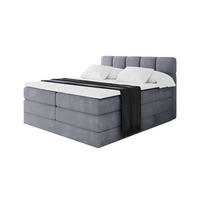 BOXBETT mit Matratze H3/H4 - FAMA KING - 120x200 cm Grau Casablanca - Grau, Holzwerkstoff (120/200cm) - ALTDECOR