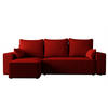 ECKSOFA Tobi mit Bettkasten und Schlaffunktion, L-Form/XL-Form, Cordstoff, Universal - Rot, Holzwerkstoff (246/145cm) - 4ALL HOME