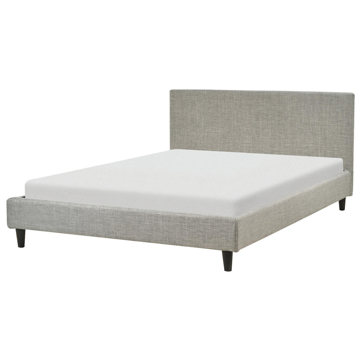 POLSTERBETT 140/200cm Hellgrau Fitou - Hellgrau, Textil (140/200cm) - Beliani