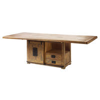 ESSTISCH Mango 200x100x76 natur lackiert RAILWAY #198 - Naturfarben, Holz (200/100/76cm) - Massivmoebel24