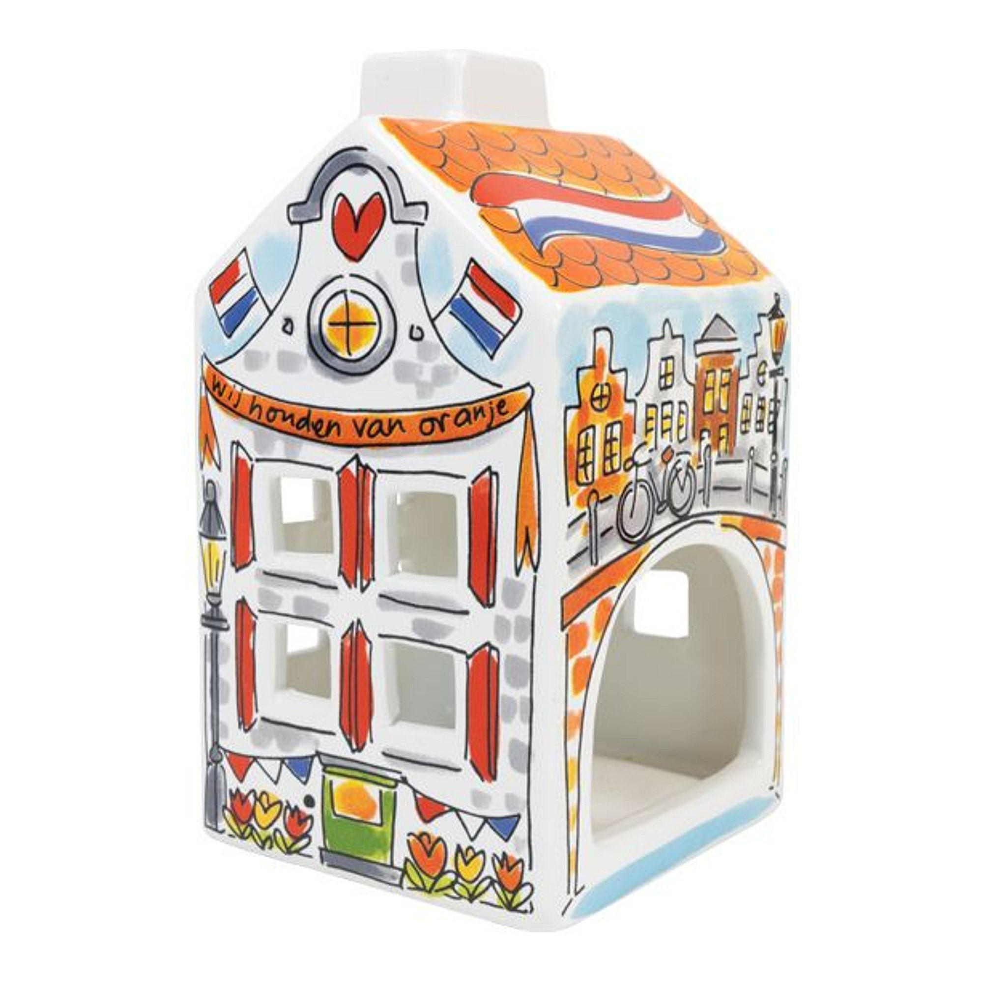TEELICHTHALTER Holland in Bunt - 14,50cm - Multicolor, Keramik (8.5/14.5/8.3cm) - Blond Amsterdam