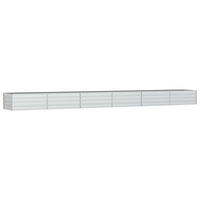 HOCHBEET 600/80/45 cm, aus Verzinkter Stahl, Silber - Silberfarben, Metall (80/45/600cm) - vidaXL