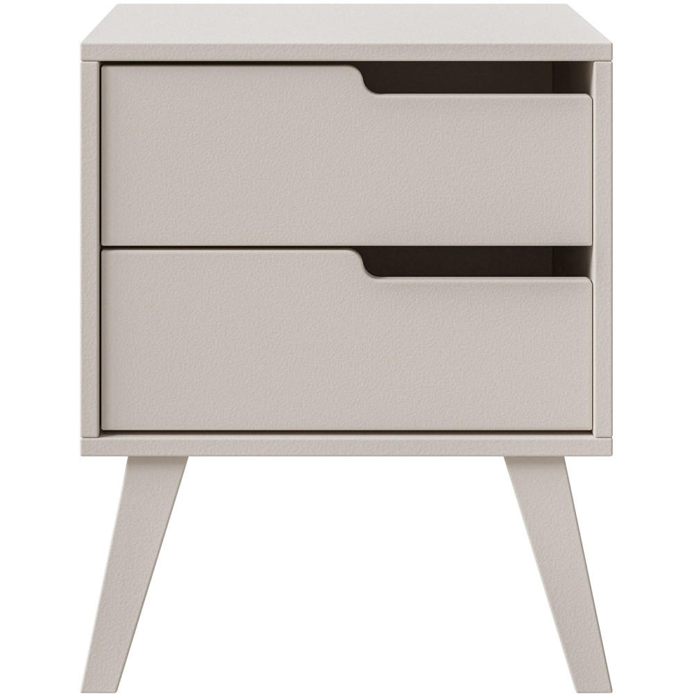 NACHTTISCH Norel mit 2 Schubladen, Rechts, Kaschmir - Kaschmir, Holz/Holzwerkstoff (45/55/35cm) - Beautysofa
