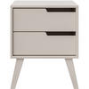 NACHTTISCH Norel mit 2 Schubladen, Rechts, Kaschmir - Kaschmir, Holz/Holzwerkstoff (45/55/35cm) - Beautysofa
