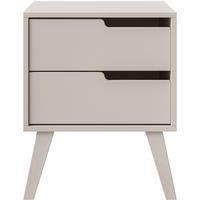 NACHTTISCH Norel mit 2 Schubladen, Rechts, Kaschmir - Kaschmir, Holz/Holzwerkstoff (45/55/35cm) - Beautysofa
