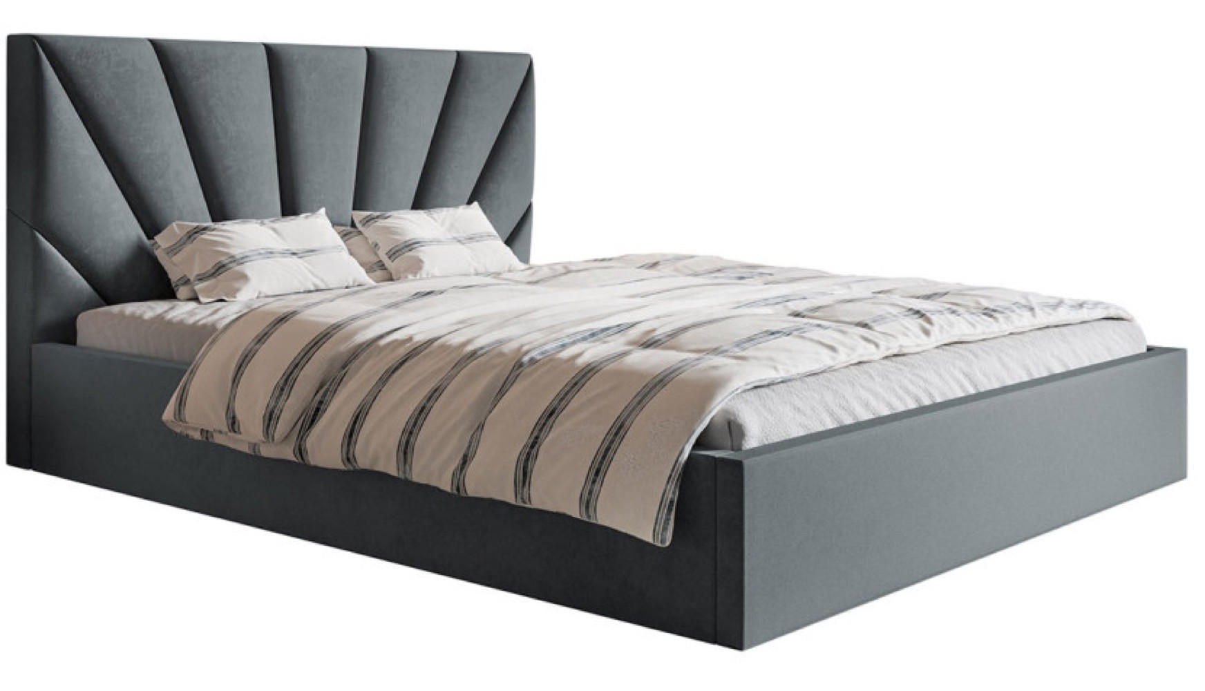 Sepro Meble Bett Schwarz, Graphit 160x200 cm