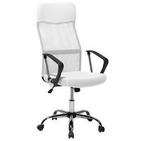 BÜROSTUHL Polyester Weiß Design - Weiß, Kunststoff/Textil (63/114/63cm) - Beliani