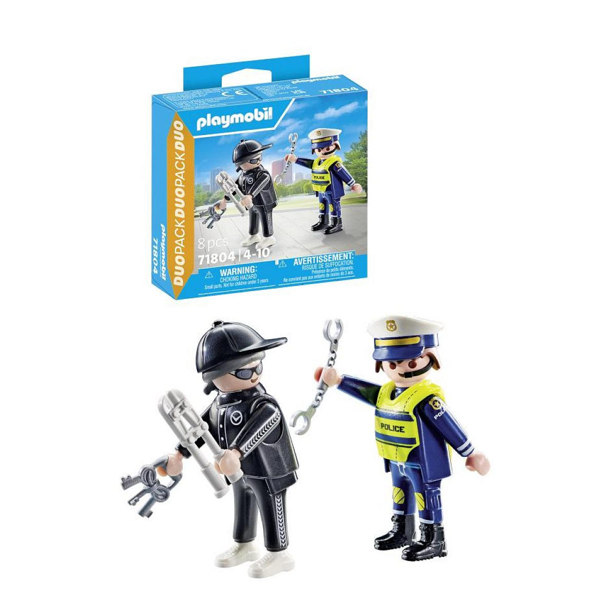 SPIELSET Polizist und Bandit mit Zubehör - Blau, Kunststoff (4/12/12cm) - Playmobil