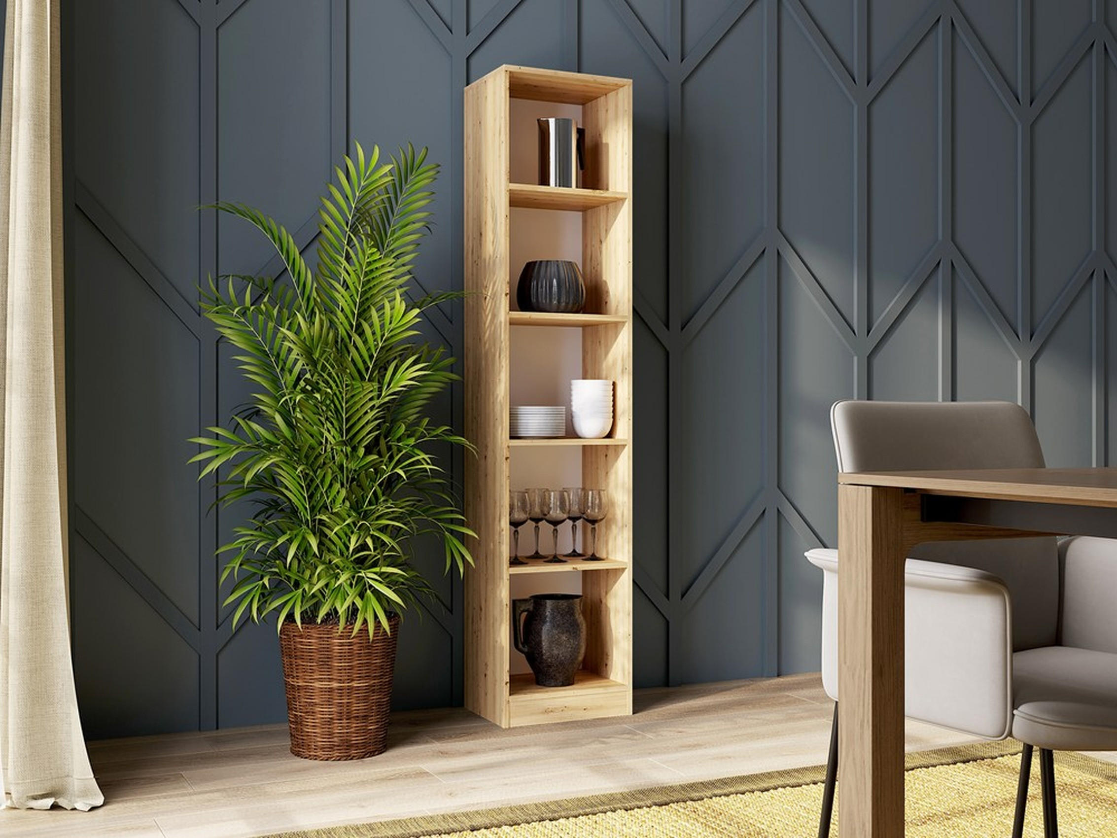 Raumhirsch Furniture Bücherregal Eiche Artisan 40x182x30 cm