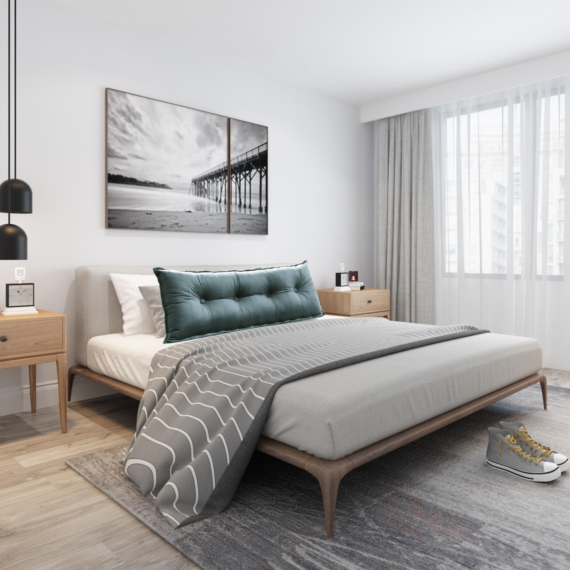 RÜCKENKISSEN Samtlook Grau 180 cm - Grau, Textil (45/180cm) - Vercart
