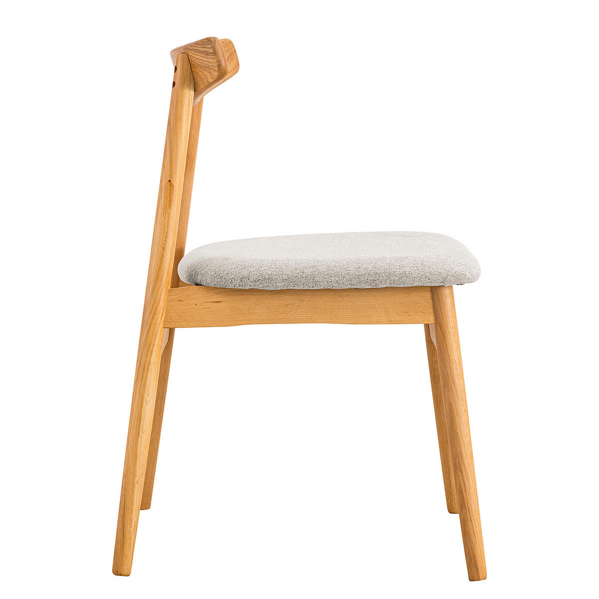 POLSTERSTUHL - 2er-Set - Hellgrau, Holz (46/78/54cm) - home24