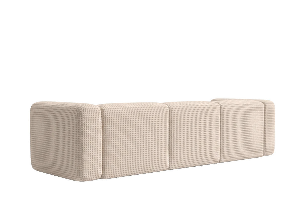 SOFA 3-Sitzer, Chenille-Stoff Cremona, Creme, GRETA - Creme, Holz (319/70/89cm) - Kaiser Möbel