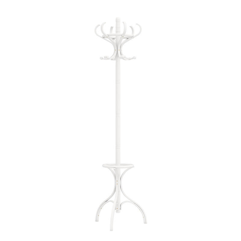 GARDEROBENSTÄNDER Holz weiß - Weiß, Holz (47/181/47cm) - COSTWAY