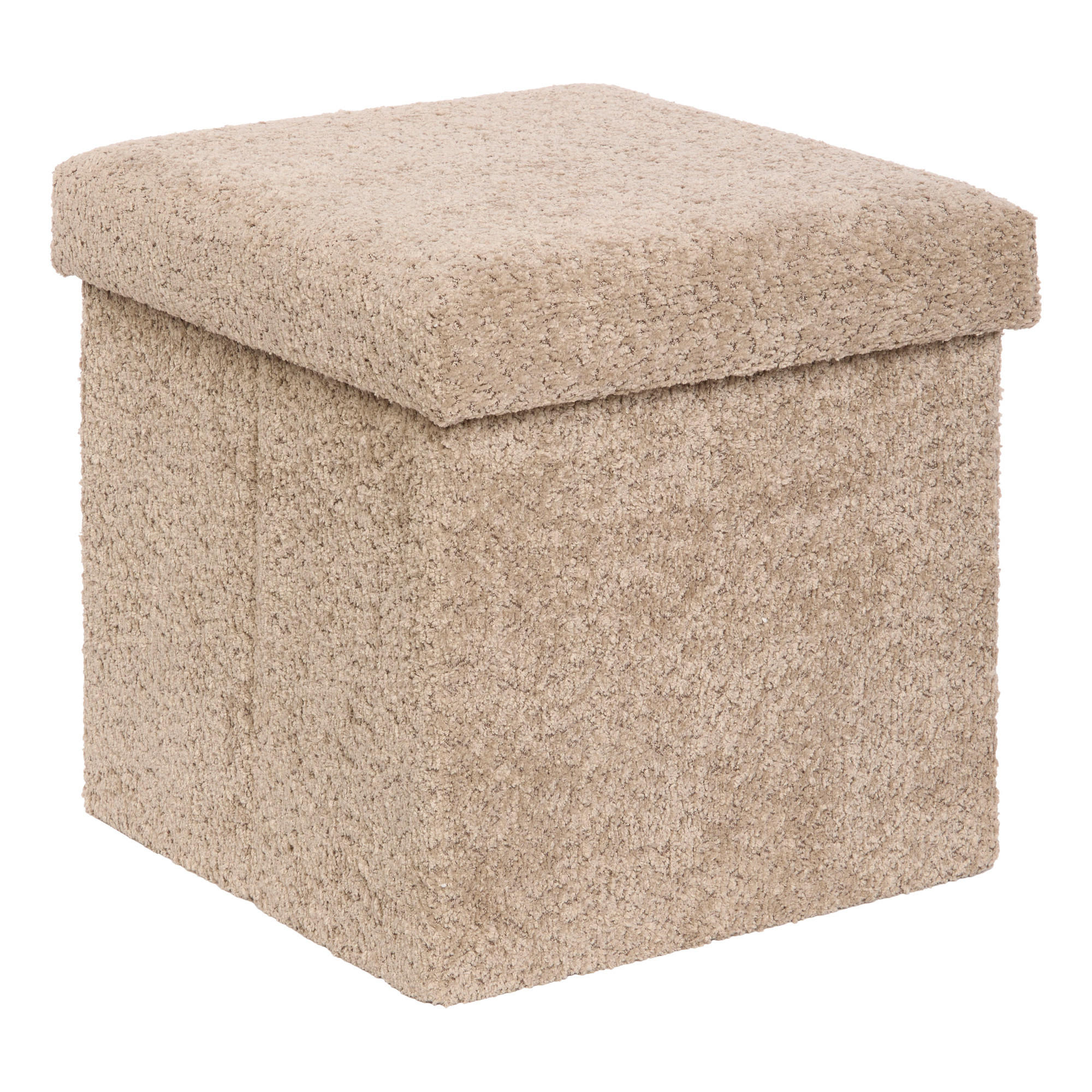 POUF Soana 38/38/38 cm - Beige, Holzwerkstoff (38/38/38cm) - Atmosphera Createur d´interieur