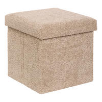 POUF Soana 38/38/38 cm - Beige, Holzwerkstoff (38/38/38cm) - Atmosphera Createur d´interieur