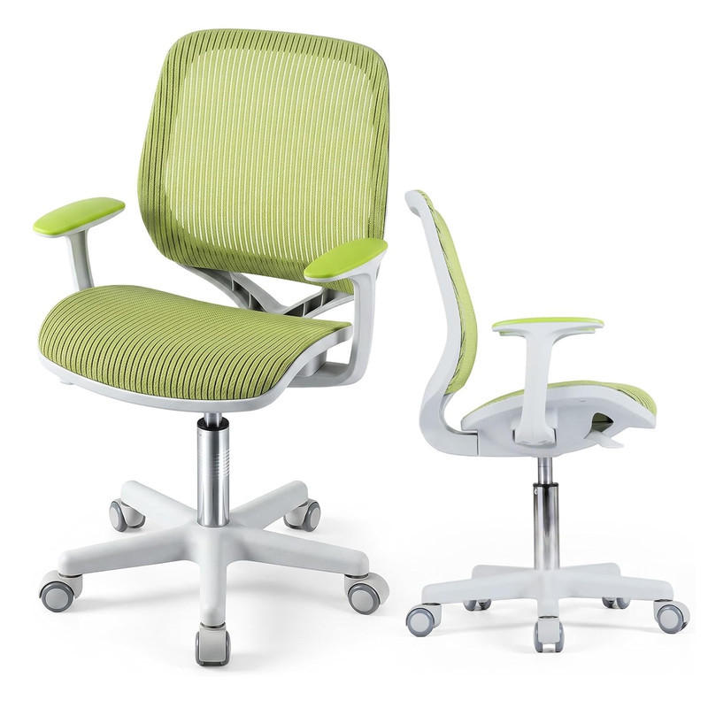 KINDER‑BÜROSTUHL höhenverstellbar grün - Grün, Kunststoff (57/80/57cm) - COSTWAY