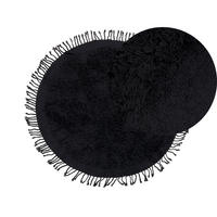 SHAGGY-TEPPICH Bitlis 140/140 cm - Schwarz, Textil (140/140cm) - Beliani