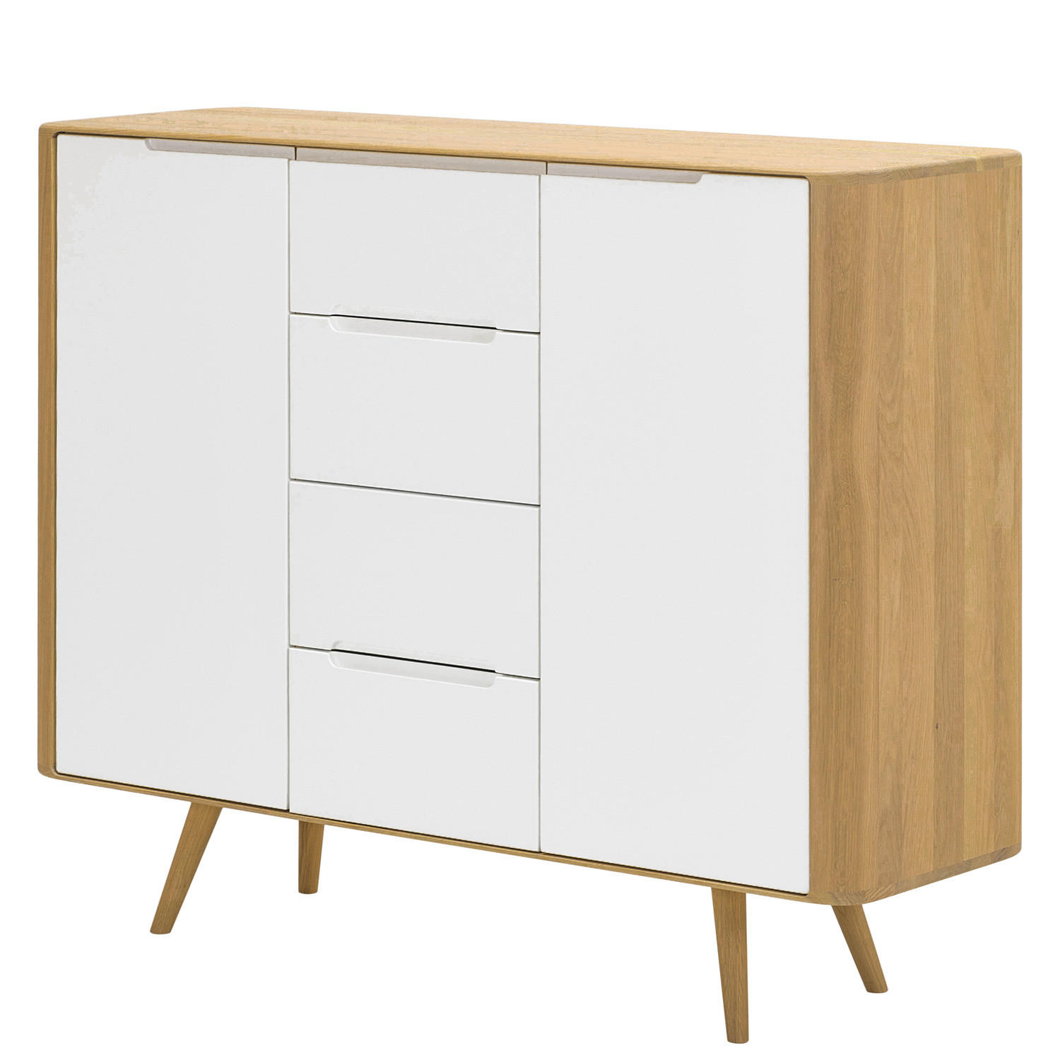 SIDEBOARD - Höhe 110 cm - Weiß, Holzwerkstoff (135/110/42cm) - home24