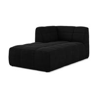 SOFAELEMENT Links Bouclé Stoff Schwarz - Schwarz, Holzwerkstoff/Kunststoff (101/77/175cm) - Makamii