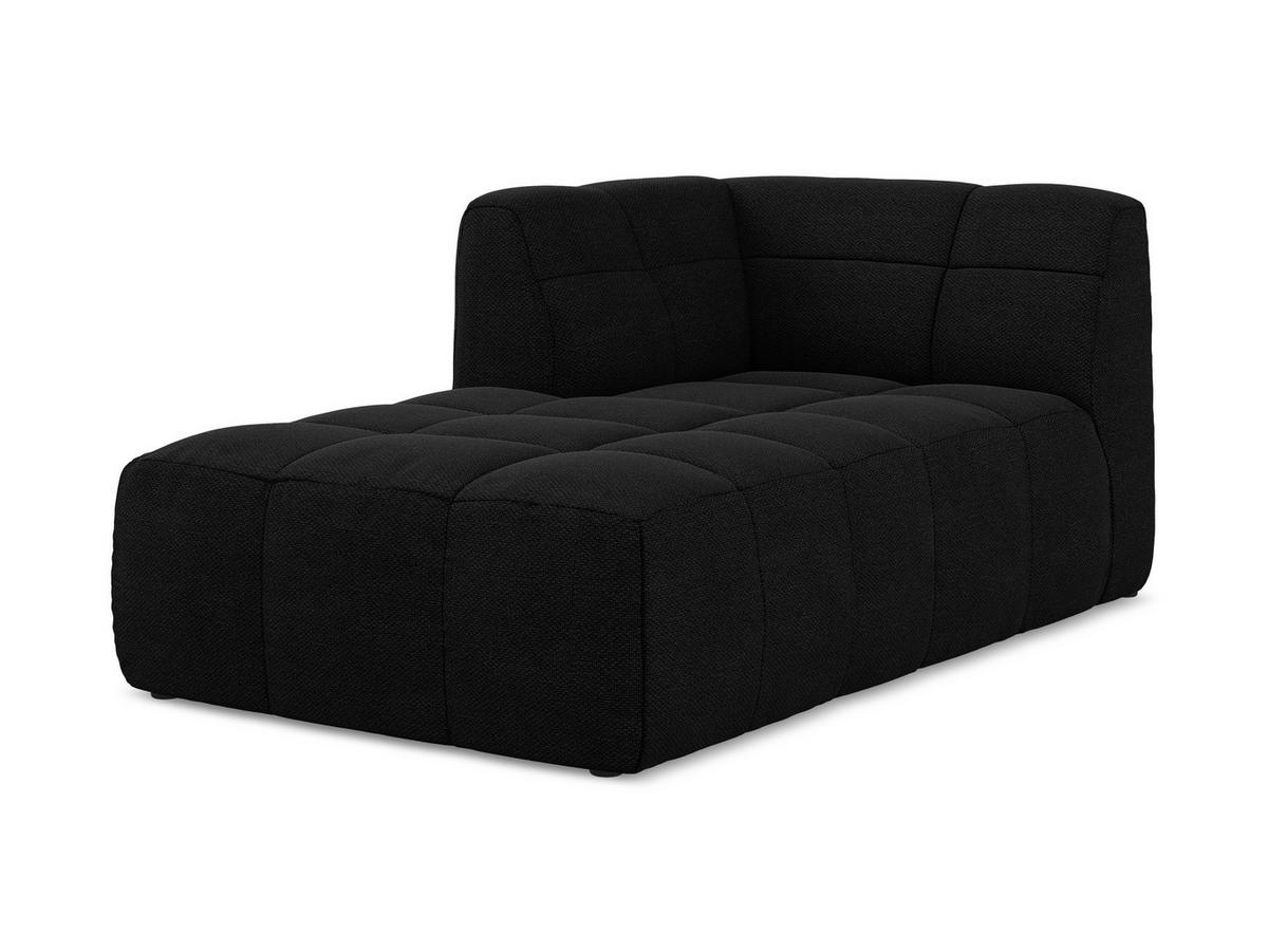 SOFAELEMENT Links Bouclé Stoff Schwarz - Schwarz, Holzwerkstoff/Kunststoff (101/77/175cm) - Makamii