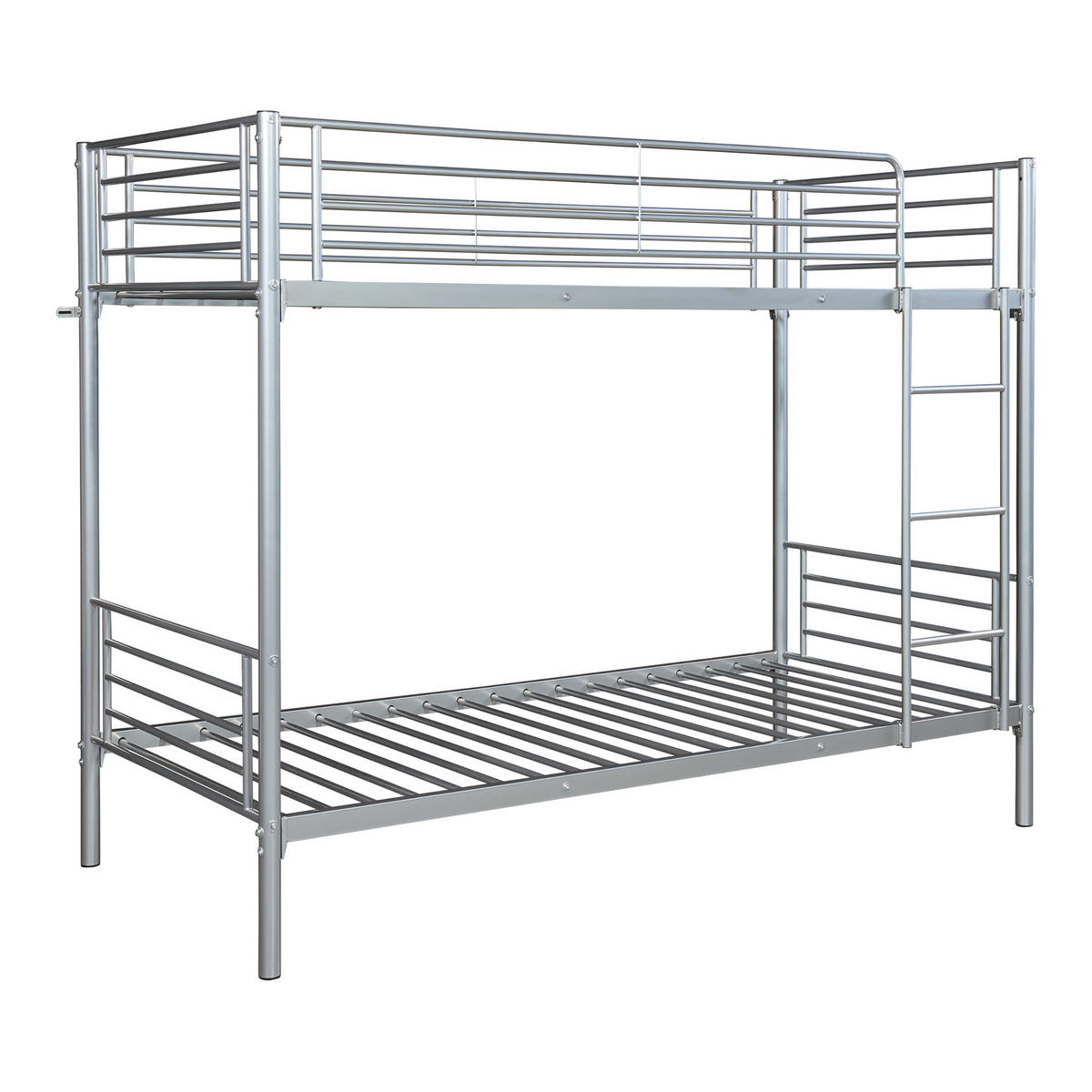 ETAGENBETT Soppsar - Silberfarben, Metall (90/200cm) - [en.casa]