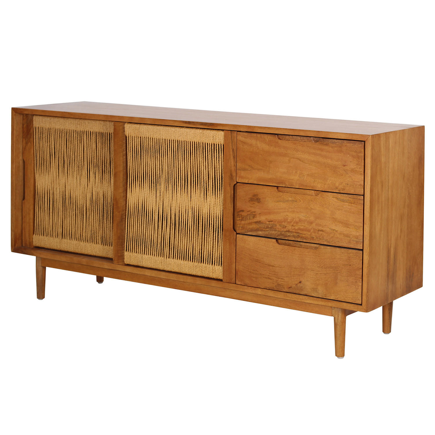 SIDEBOARD - Mango massiv - Naturfarben, Naturmaterialien (160/76/43cm) - home24