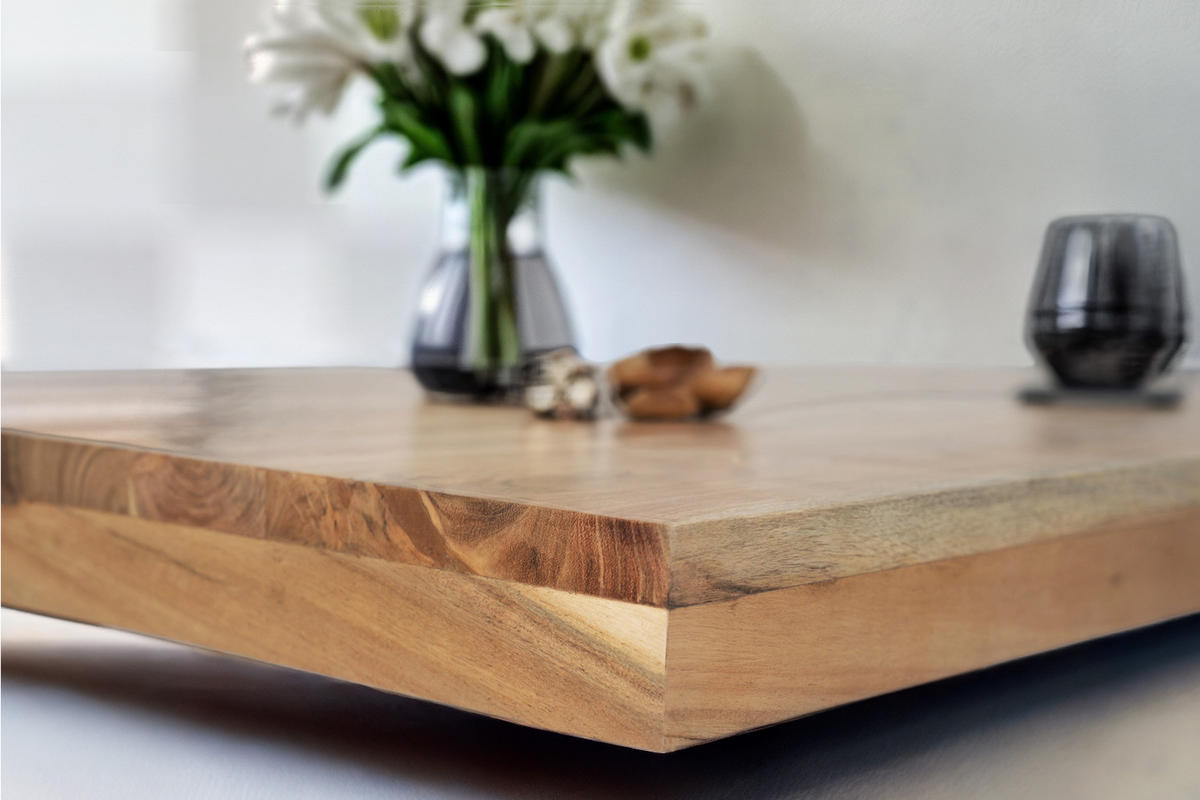 ESSTISCH RIO - Schwarz/Naturfarben, Holz/Metall (85/160/77cm) - SAM