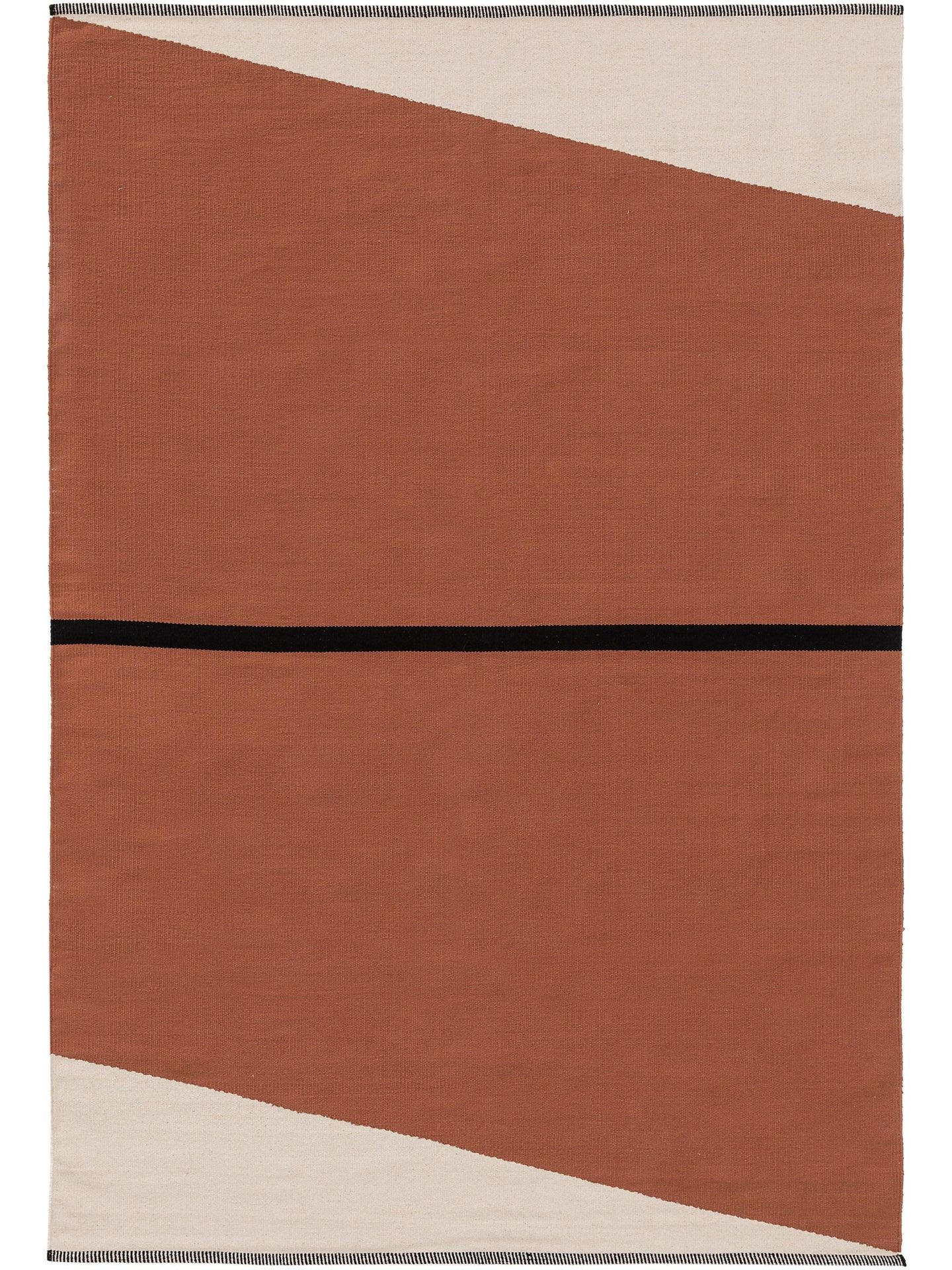 BAUMWOLLTEPPICH Lenny Terracotta 120x170 cm - Terracotta, Textil (120/1cm) - KUNSTLOFT