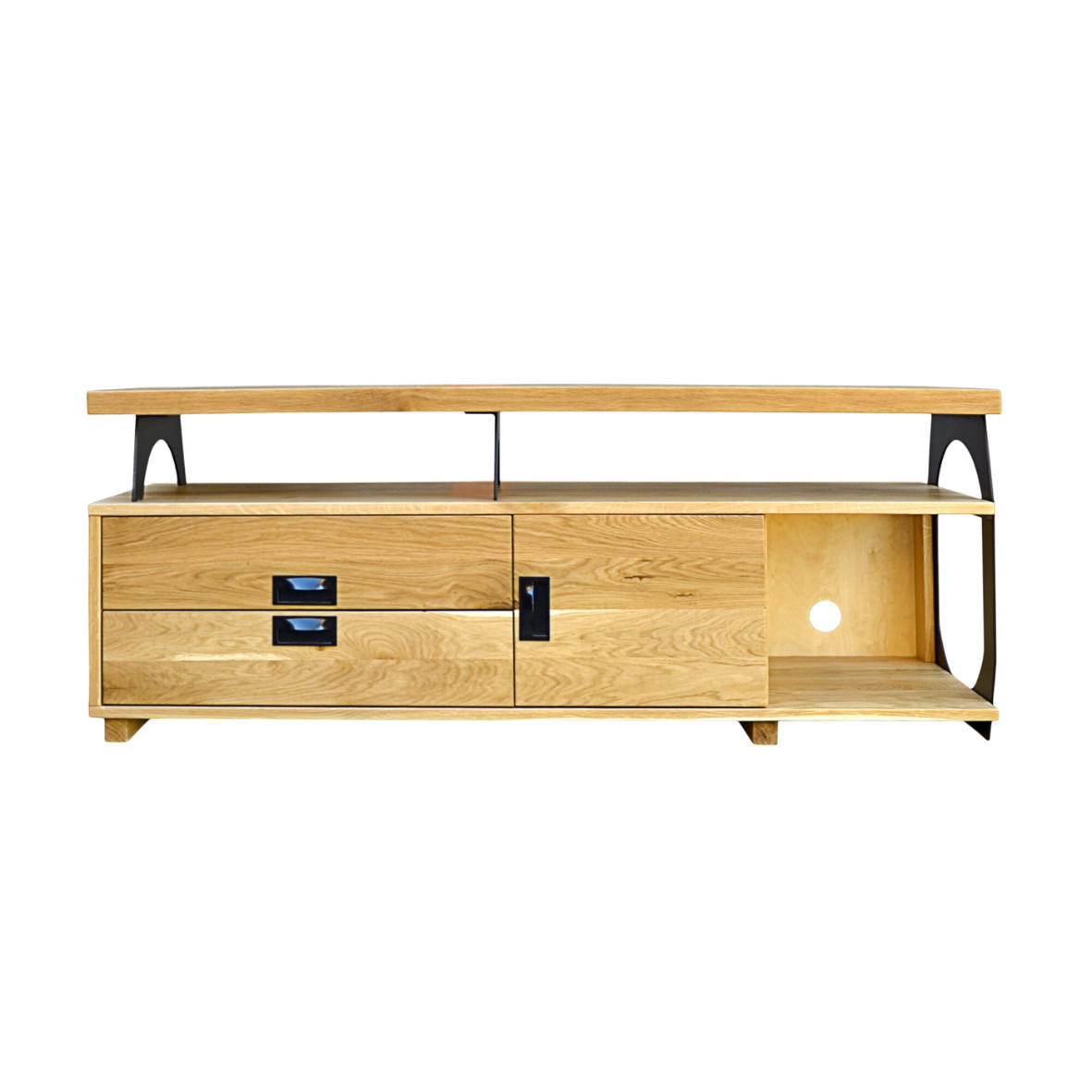 TV-SCHRANK auf metallischen Beinen WALT - Eichefarben, Holz (150/60/45cm) - Rawood Furniture