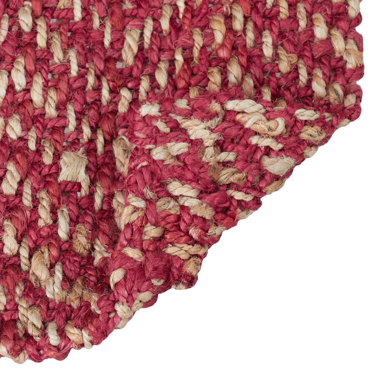 JUTETEPPICH - Dunkelrot, Textil (60/90cm) - Relaxdays