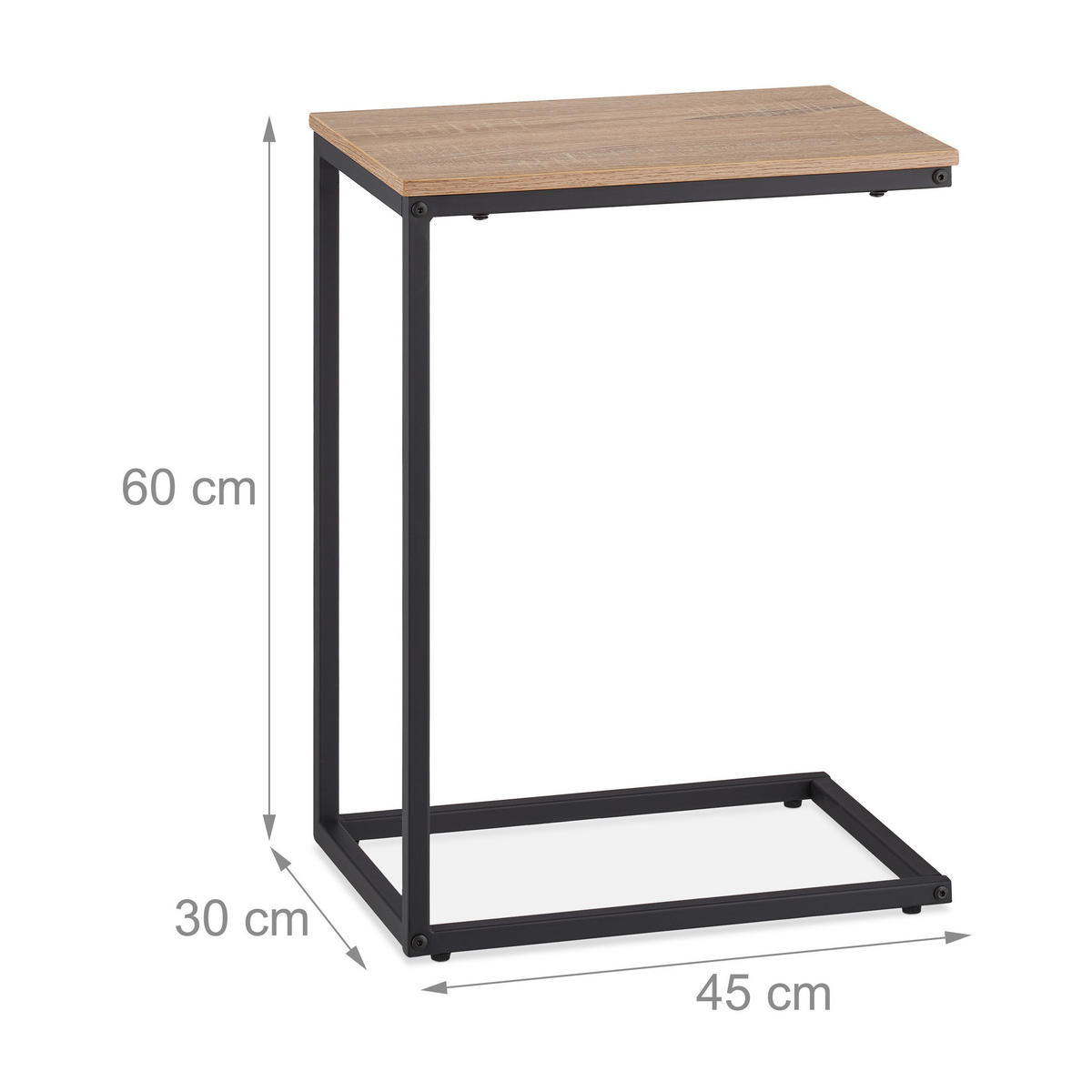 BEISTELLTISCH - Multicolor, Holzwerkstoff/Metall (45/30/60cm) - Relaxdays