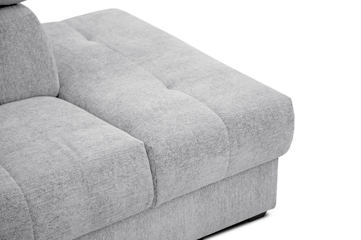ECKSOFA CALVERA 5-Sitzer, hellgrau - Hellgrau, Holzwerkstoff/Textil (298/239cm) - Courtois Laville