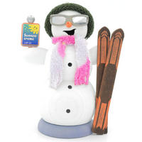 RAUCHFIGUR Schneemann Après-Ski 13 cm - Multicolor, Holz (6/13/10cm)
