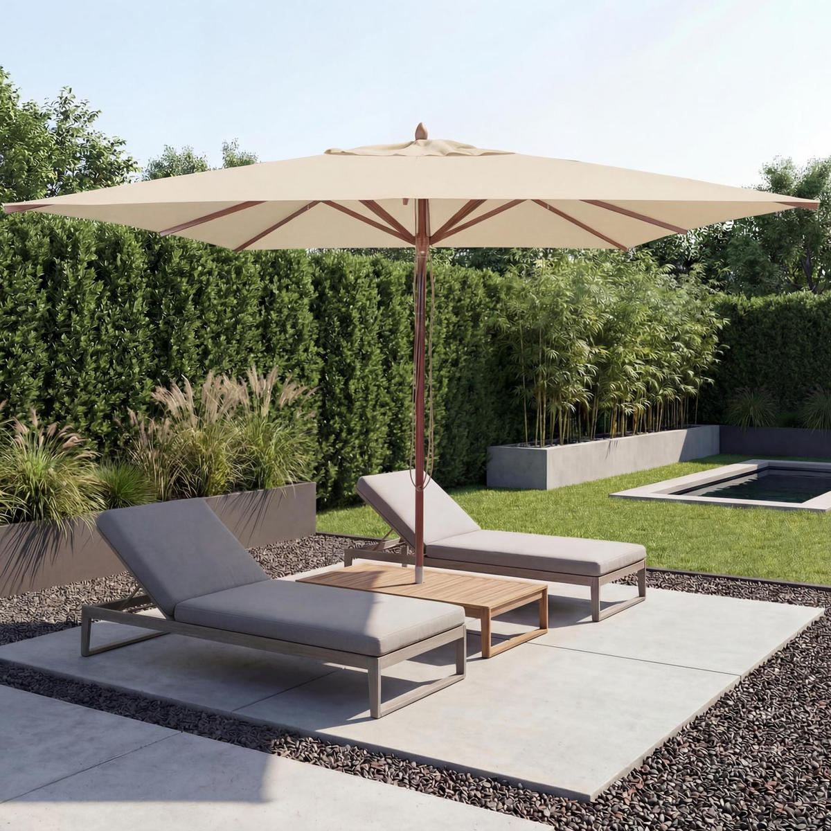 SCHIRMBEZUG C57B Creme - Creme, Textil (400/400cm) - MCW