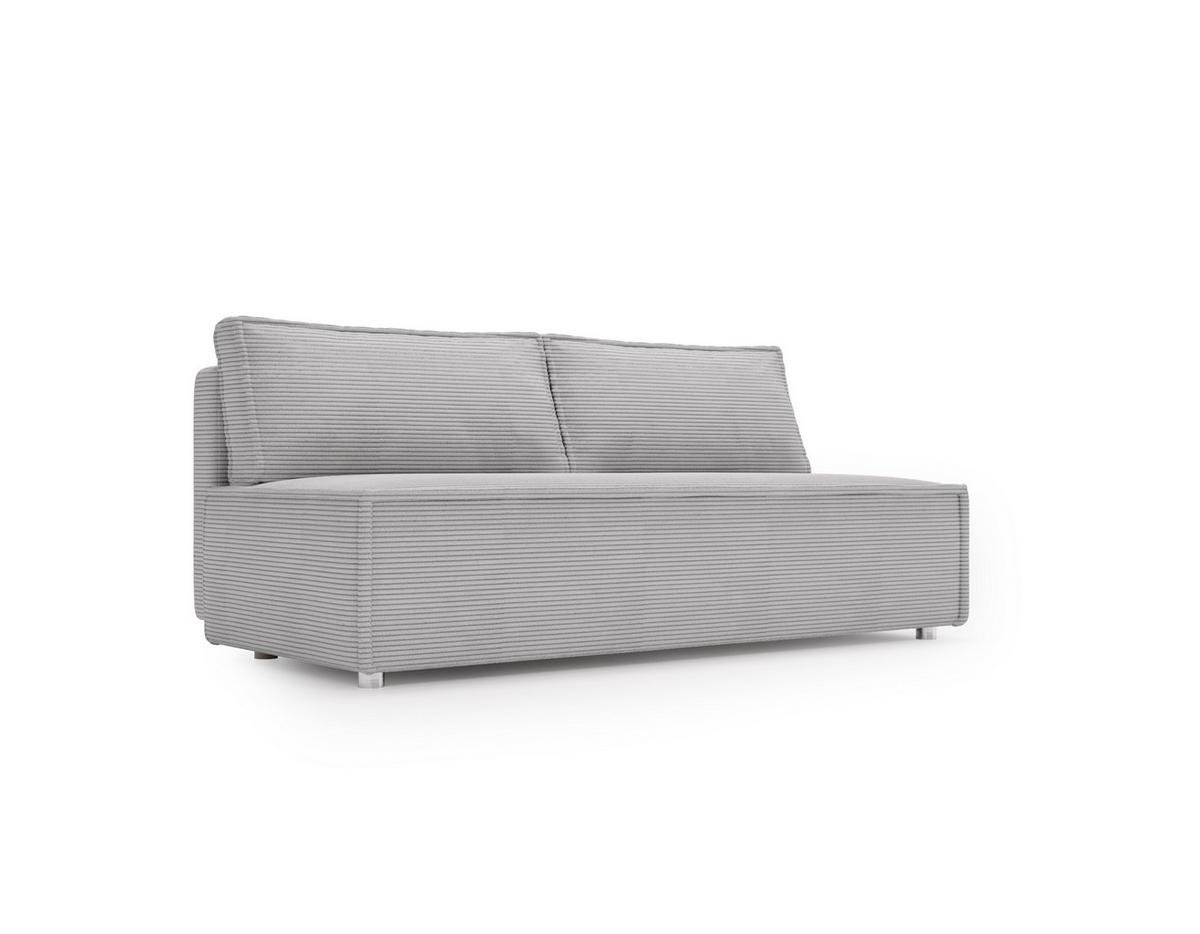 SCHLAFSOFA Mit Bettkasten DUO Poso Stoff Grau - Grau, Holz (198/89/90cm) - Kaiser Möbel