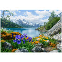 FOTOTAPETE Landschaft Natur Berge Vlies Tapete Wohnzimmer 150x105 - Grün, Papier (150/105cm) - Wallarena