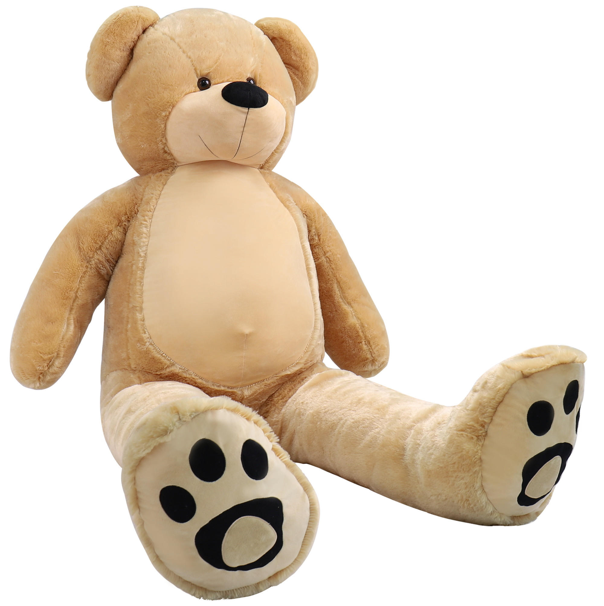 PLÜSCHTIER Riesen Teddy XXL Hellbraun 183cm - Hellbraun, Textil (60/50cm) - Vercart