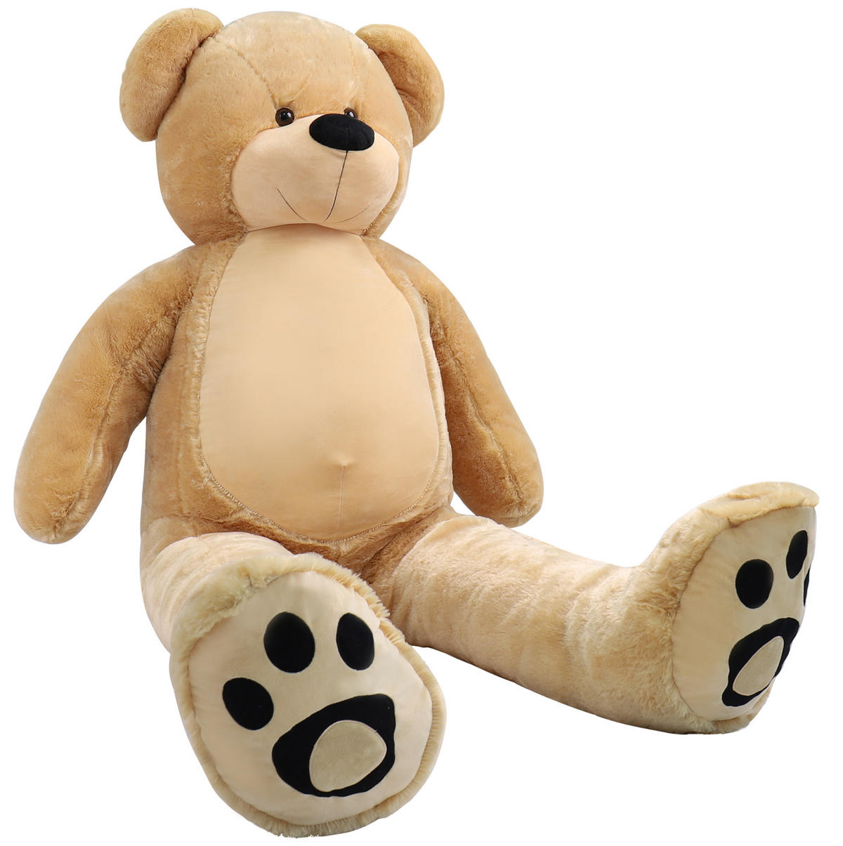 PLÜSCHTIER Riesen Teddy XXL Hellbraun 183cm - Hellbraun, Textil (60/50cm) - Vercart