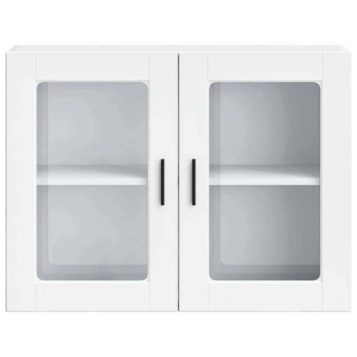 KÜCHEN-HÄNGESCHRANK Mit Glastür Weiss - Weiß, Holzwerkstoff (31/60/80cm) - vidaXL
