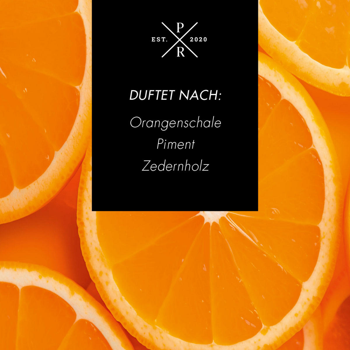 DUFTKERZE Purple River - Orange, Naturmaterialien/Glas (18cm)