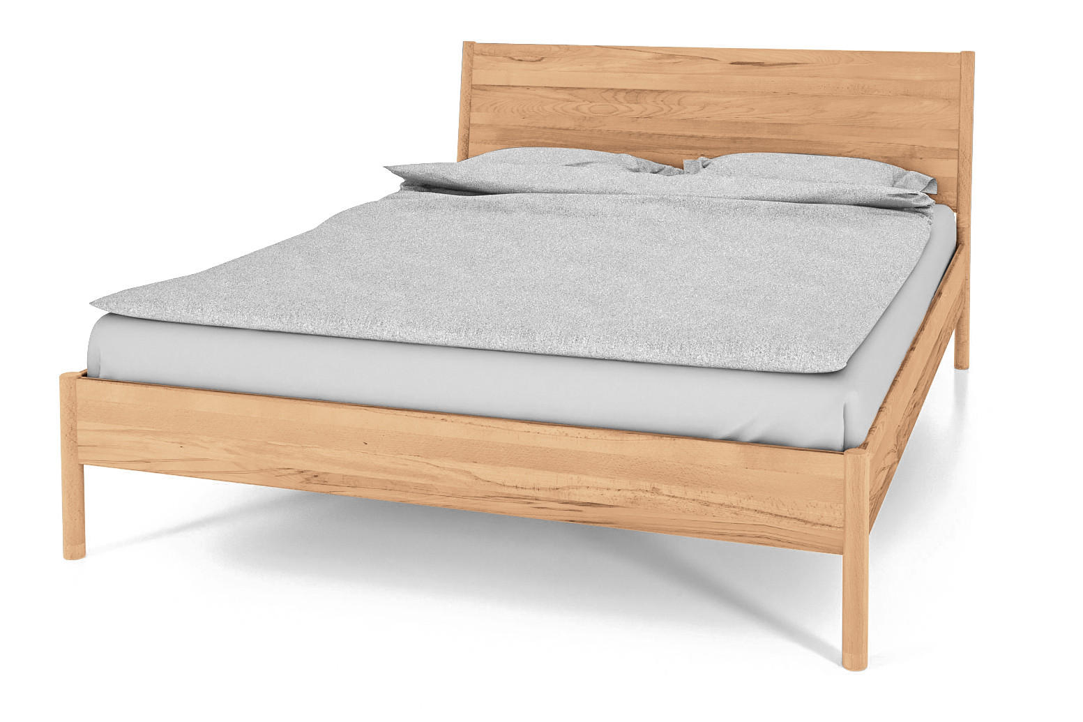 BETTGESTELL INA 100x190 Kernbuche - Creme, Holz (100/190cm) - byoak