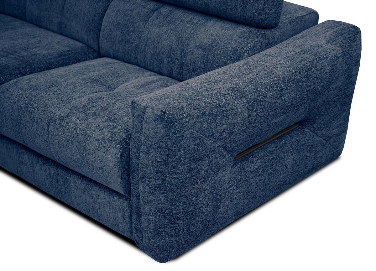 ECKSOFA CALVERA 5-Sitzer, dunkelblau - Dunkelblau, Holzwerkstoff/Textil (239/298cm) - Courtois Laville