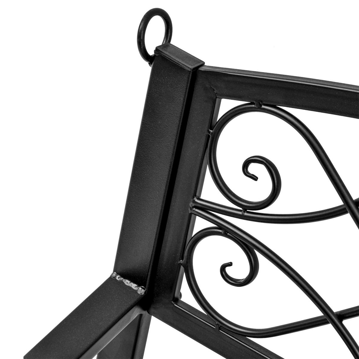 HÄNGEBANK, Metall, Schwarz+Silber - Silberfarben/Schwarz, Metall (63/58/132cm) - Outsunny