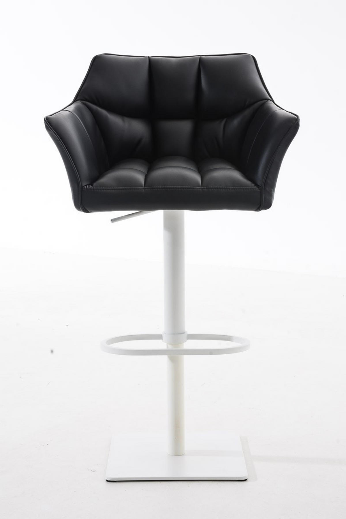 BARHOCKER Damaso 88x64x45 cm schwarz - Schwarz, Leder (64/88/45cm) - furnicato