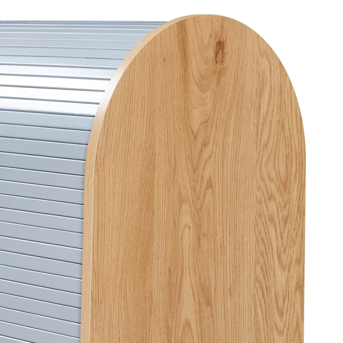 SKŘÍŇ S ROLETOU Kavlinge - šedá/přírodní, dřevo/kompozitní dřevo (60/80/40cm) - [en.casa]